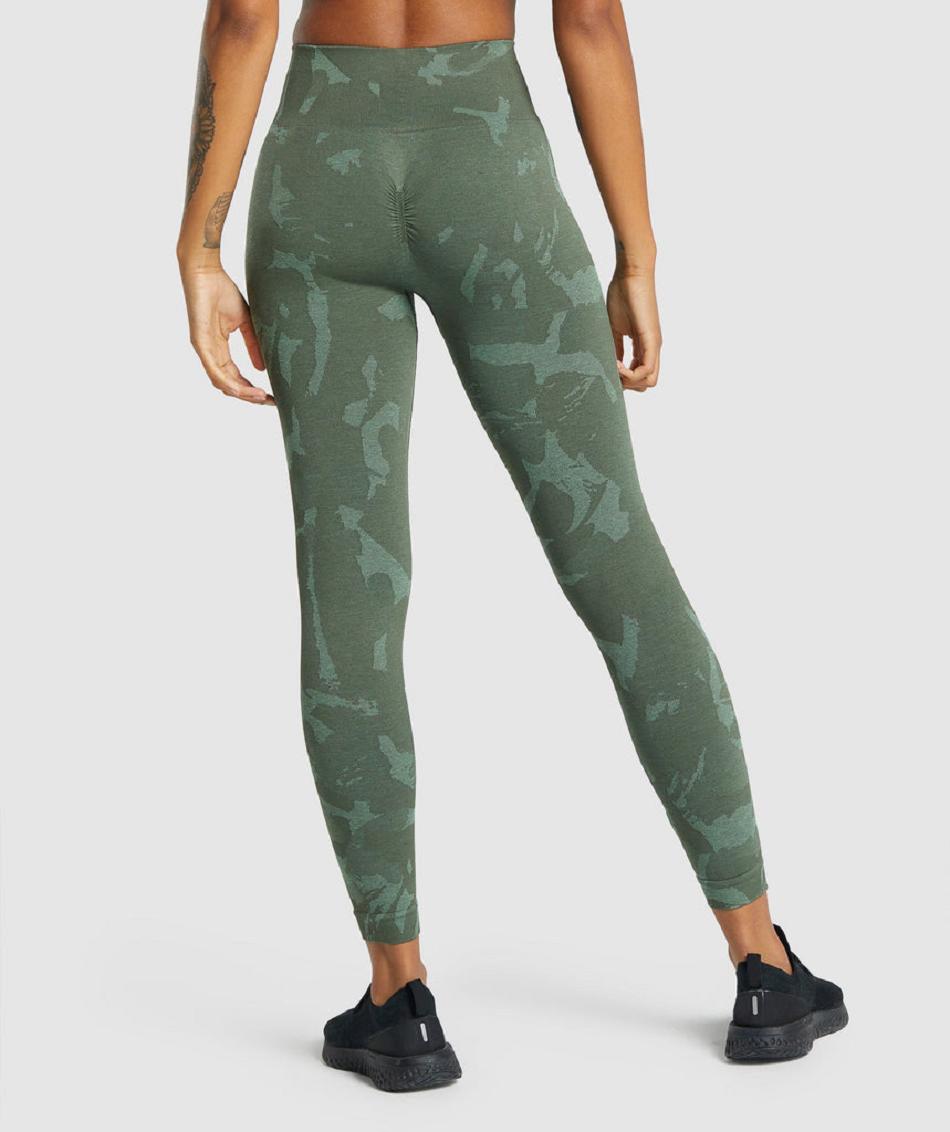 Leggins Gymshark Adapt Camo Seamless Mujer Verde | CO 2930HAP